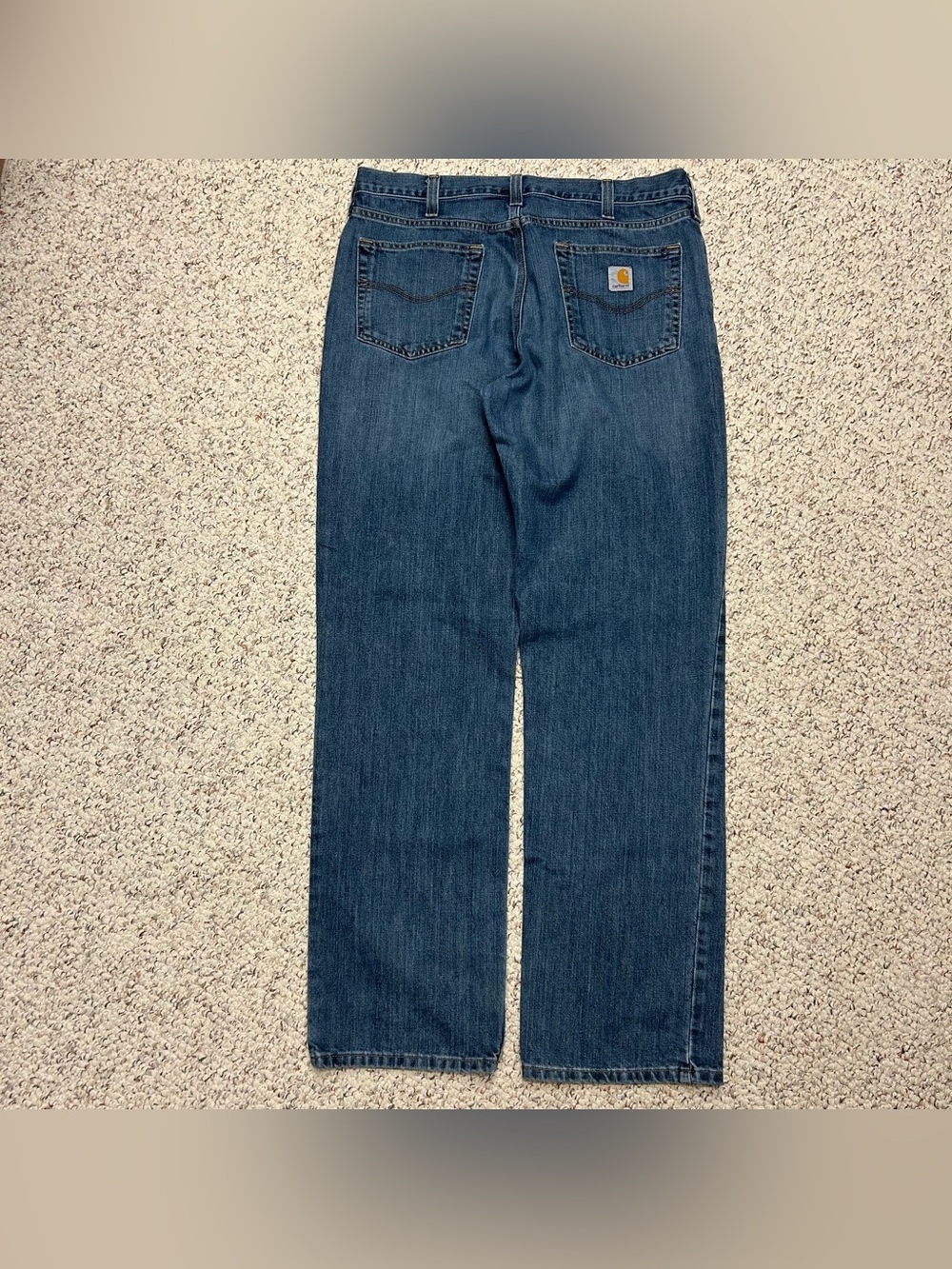 Carhartt Relaxed Fit Denim Jeans 36x34 Medium Wash 101483-980 Utility Workwear